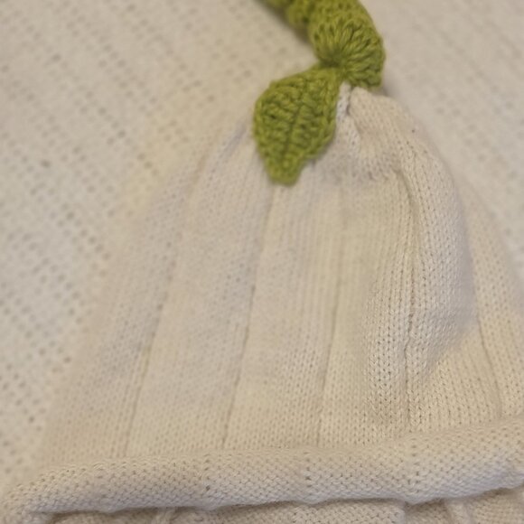 Set of 2 Hand-Knitted Baby Beanies – Alpaca Blend – Heirloom Quality - Picture 4 of 4